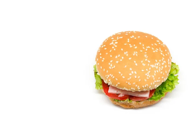 汉堡包, 白色背景 — 图库照片