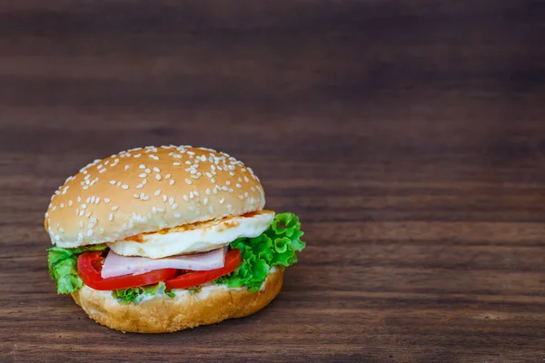 Hamburger Wooden Floor — Stock Photo, Image