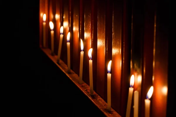Fiamma di candela sfocatura — Foto Stock