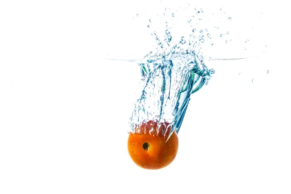 Tomato Water Splash fundal blur — Fotografie, imagine de stoc