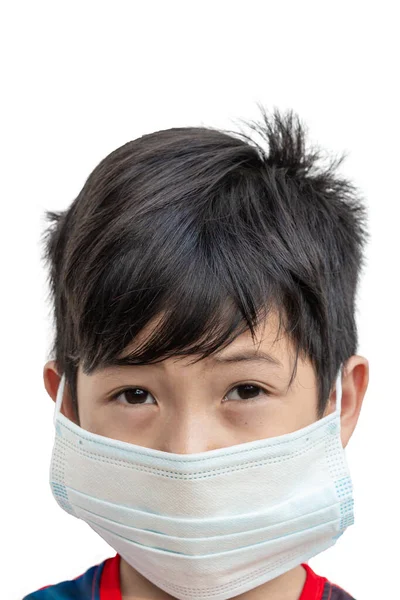 Los Niños Asia Usan Máscaras Para Protegerse Contra Enfermedades Virus — Foto de Stock