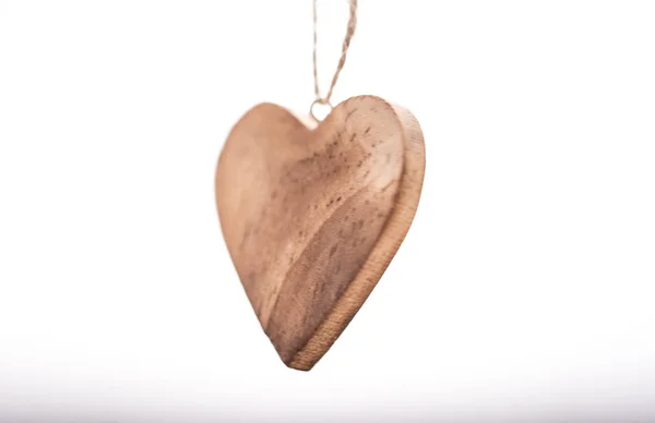 Wooden Heart Hand Art Photo — Stock Photo, Image