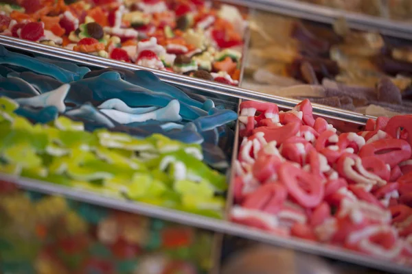 Colorful candies and jellies close up — Stock Photo, Image