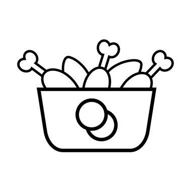 tavuk uyluk vektör çizim tasarım