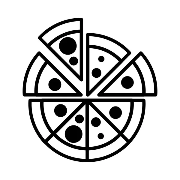 güzel pizza simge vektör illüstrasyon izole