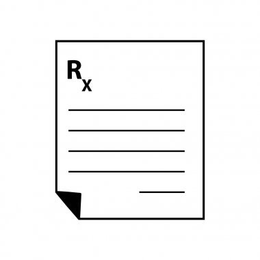 tıbbi sipariş simge vektör illüstrasyon izole