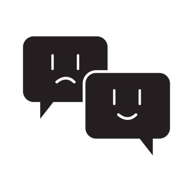 sohbet emoji simge vektör çizim tasarım