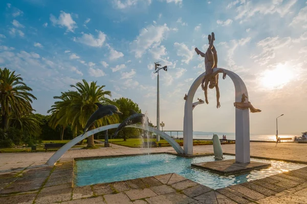 Pitsunda, Abhazya'da, 23 Eylül 2017: Ünlü heykel kompozisyon 