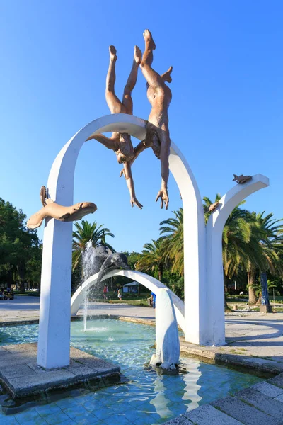 Pitsunda, Abhazya'da, 23 Eylül 2017: Ünlü heykel kompozisyon 