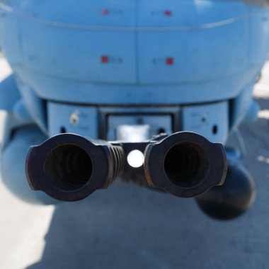 Hızlı ateş modern helikopter top yakın çekim