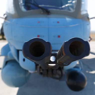 Modern helikopter top yakın çekim varil