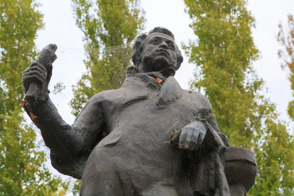 Taganrog Russia Ottobre 2017 Monumento Grande Poeta Russo Pushkin Sull — Foto Stock