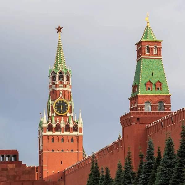 Москва Россия Августа 2017 Года Вид Спасскую Башню Московского Кремля — стоковое фото