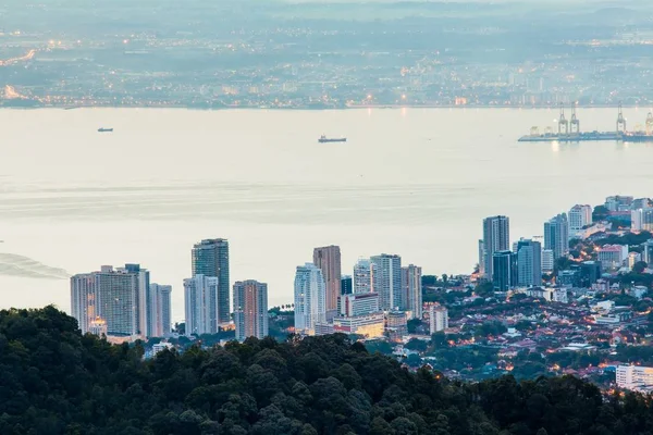 George Town Penang, Malajsie pohled z Penang Hill — Stock fotografie