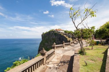 Uluwatu Tapınağı ve güzel Cliff Bali, Endonezya