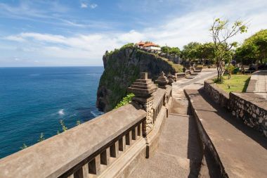 Uluwatu Tapınağı ve güzel Cliff Bali, Endonezya
