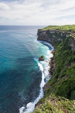 Uluwatu Tapınağı ve güzel Cliff Bali, Endonezya