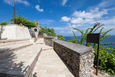 Uluwatu Tapınağı ve güzel Cliff Bali, Endonezya