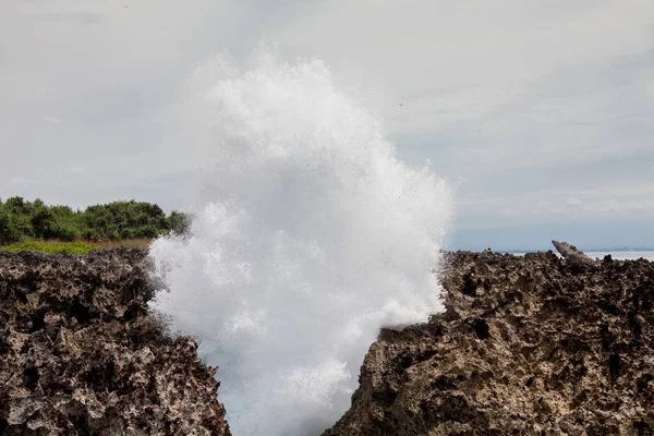 Nusa Dua vodní úder, Bali — Stock fotografie