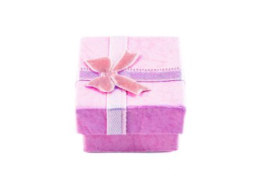 Klasik kağıt küçük hediye kutusu beyaz arka plan ile mevcut ambalaj için