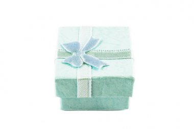 Klasik kağıt küçük hediye kutusu beyaz arka plan ile mevcut ambalaj için