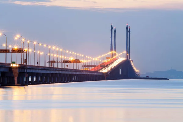Çekiç Bay, George Town Penang, Malezya Penang köprü görünümü — Stok fotoğraf