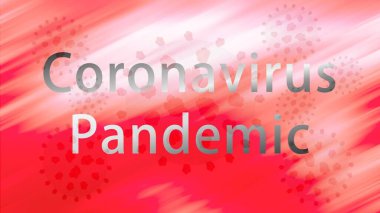 Kırmızı arkaplanda Coronavirus Covid-19 pandemik ifadeleri salgının durdurulduğunu gösteriyor.