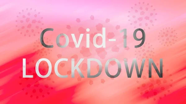 Coronavirus Covid Pandemic Wording Red Background Indicating Outbreak Lockdown — Stock Photo, Image