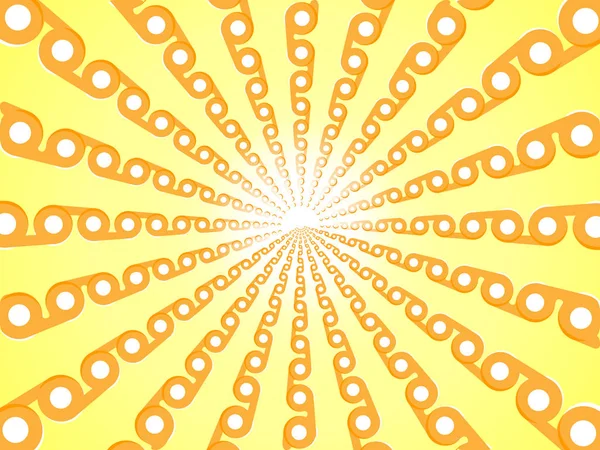 Raios de laranja. Sol abstrato amarelo rajada fundo - design gráfico de luz solar gradiente vetor de círculos laranja lindos radiais. Vector — Vetor de Stock