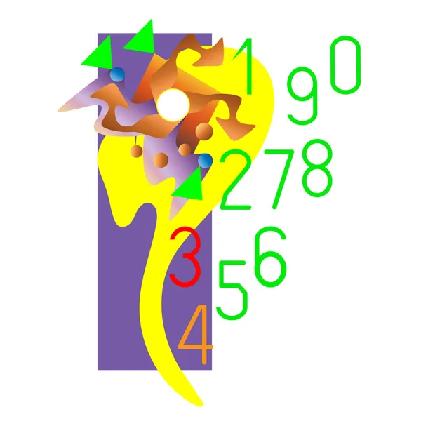 Titolo numerato astratto vettore, per bandiera viola decorazione, illustrazione, piatto, Eps 10. — Vettoriale Stock