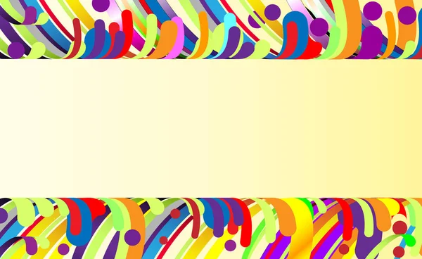 Marco de antecedentes modernos, composición de varias formas redondeadas en color. Ilustración de vector. — Vector de stock