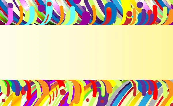 Astratto moderno cornice, composizione in varie forme arrotondate di colore. Illustrazione di vettore. — Vettoriale Stock