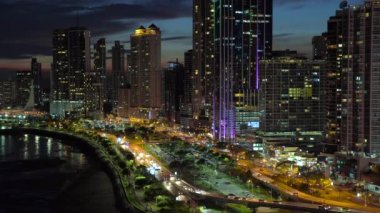 gece saat cityscape Panama City