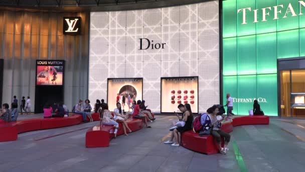 ION Orchard alışveriş, alışveriş bölgesi Orchard Road, Singapore — Stok video