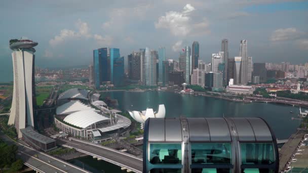 Şehir manzarası, Marina Bay, Singapur — Stok video