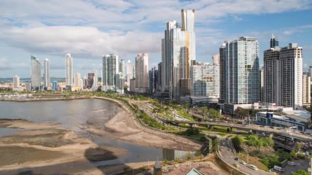 De skyline van de stad, Panama-stad — Stockvideo