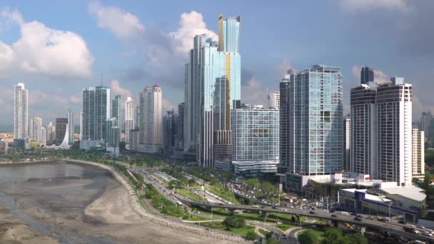 De skyline van de stad, Panama-stad — Stockvideo