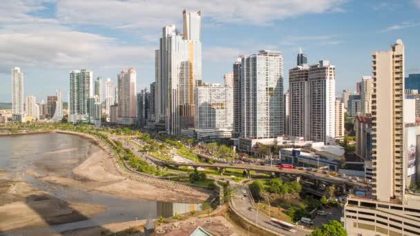 De skyline van de stad, Panama-stad — Stockvideo