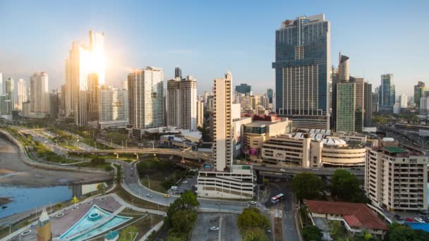 Городской пейзаж, Панама Сити — стоковое видео