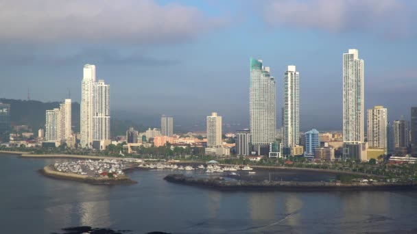 De skyline van de stad, Panama-stad — Stockvideo