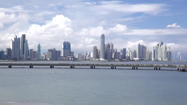 De skyline van de stad, Panama-stad — Stockvideo