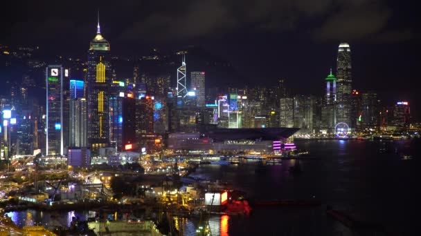 Forhojd utsikt, centrala distrikt, Hong Kong — Stockvideo