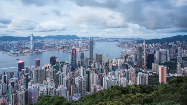 Paisaje urbano de Hong Kong panorama — Vídeo de stock
