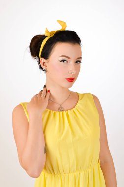 Stüdyo, güzel kız pin-up
