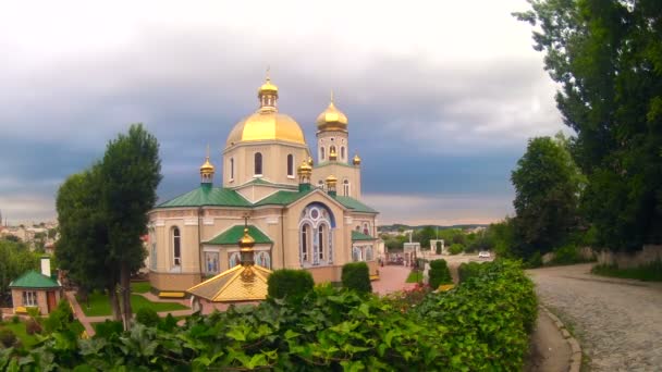 Iglesia catedral ortodoxa Timelapse — Vídeos de Stock