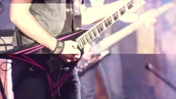 Video musical punk, heavy metal rock guitar 4k — Vídeo de stock