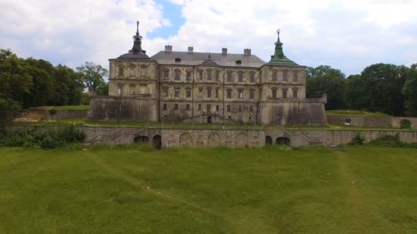 Widok z lotu ptaka zamek Pidhorodetsky, Lwów, Ukraina — Wideo stockowe