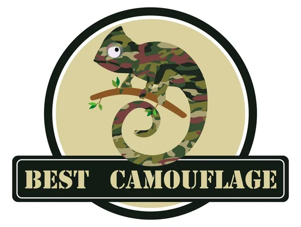 Image d'un caméléon en couleurs camouflage. Illustration vectorielle . — Image vectorielle