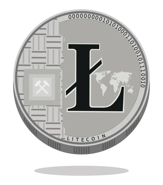 Crypto currency litecoin icon. Vector illustration. — Stock Vector