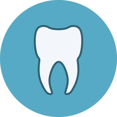 Basitleştirilmiş simgesi silueti beyaz diş. Vektör çizim